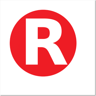 Letter R Big Red Dot Letters & Numbers Posters and Art